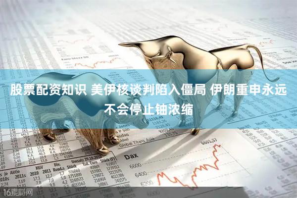 股票配资知识 美伊核谈判陷入僵局 伊朗重申永远不会停止铀浓缩