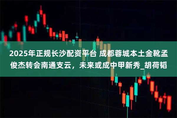 2025年正规长沙配资平台 成都蓉城本土金靴孟俊杰转会南通支云，未来或成中甲新秀_胡荷韬